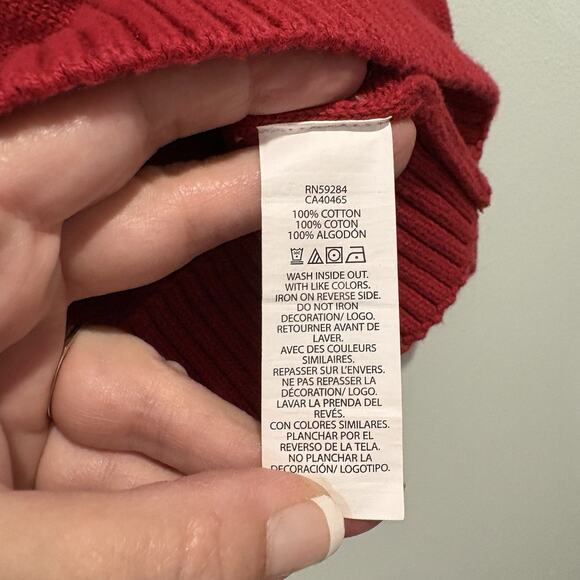 THE CHILDRENS PLACE Sweater Boys XL 14 Red Fair Isle Mock Neck Long Sleeve - Picture 8 of 10